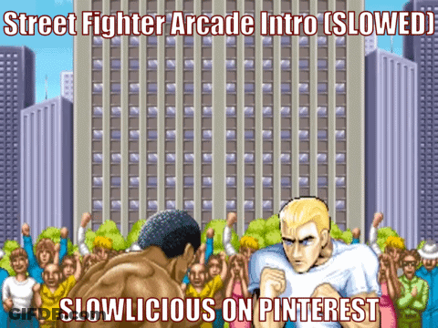 Street Fighter Arcade Intro Slowed Down GIF