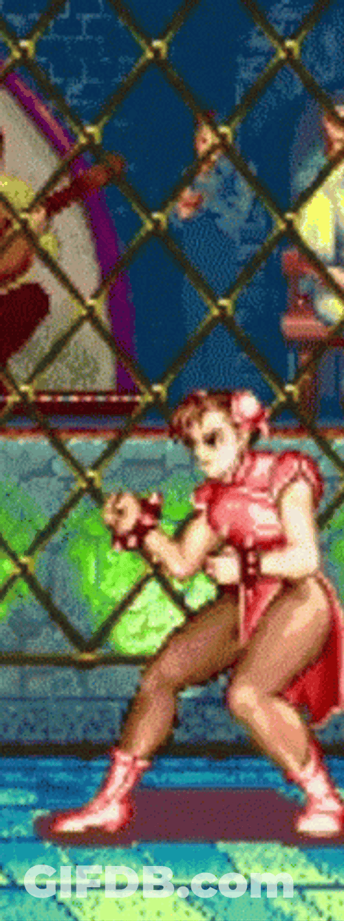 Street Fighter Chun-Li Jumping GIF