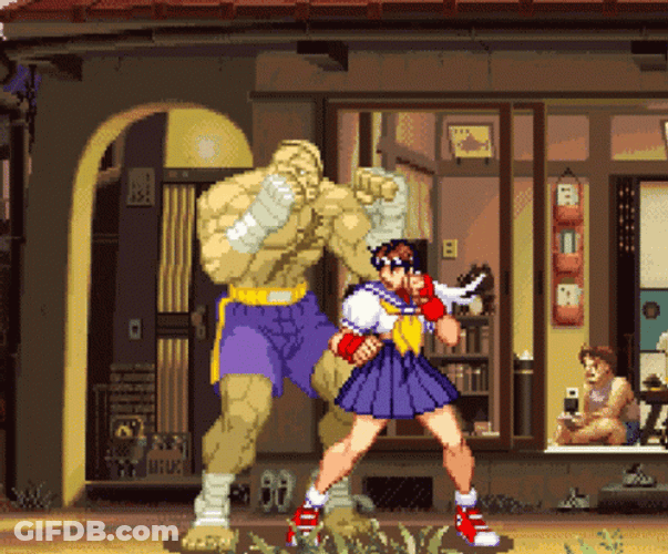 Street Fighter Dark Raider Battle GIF