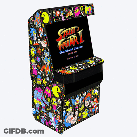 Street Fighter II Colorful Design GIF