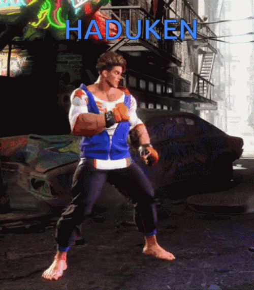 Street Fighter Luke Hadouken GIF