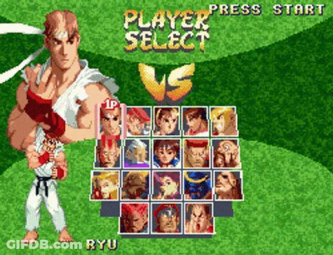 Street Fighter Player Select GIF