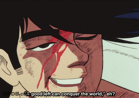 Street Fighter Poster Man In Purple And Blue Smoke GIF