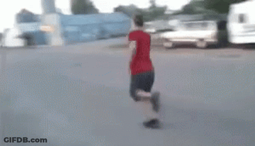 Street Performer Tumbling Faceplant Mishap GIF