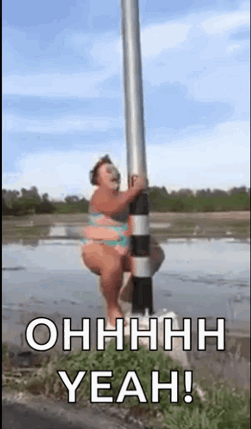 Street Pole Dancing Oh Yeah GIF