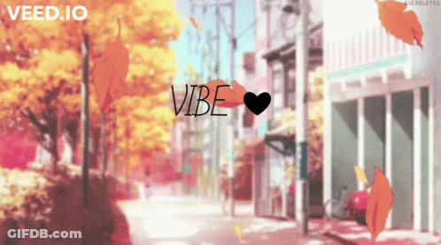 Street With Heart And Word Vibe GIF