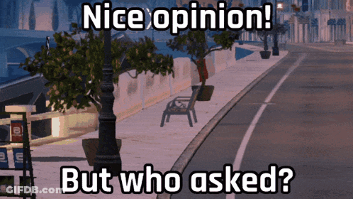Street With Nice Opinion But Who Asked GIF