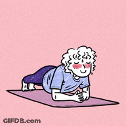 Stress Relief Yoga Plank Motion Graphics GIF