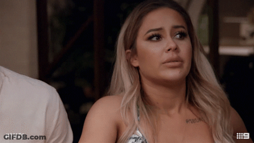 Stressed Cathy Staring Out GIF