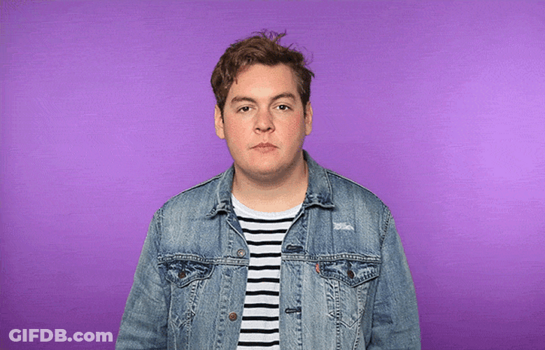 Stressed Guy Touching His Cheeks GIF