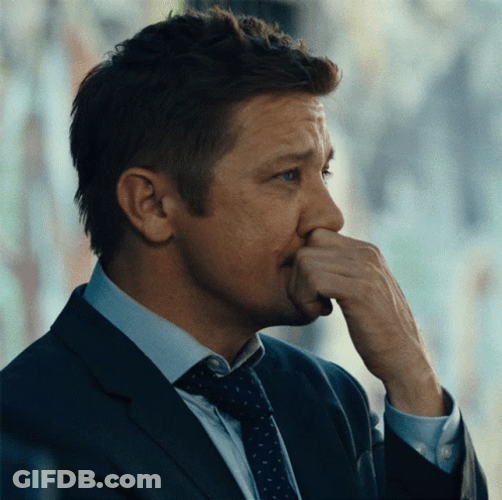 Stressed Out Crying Jeremy Renner GIF