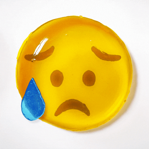 Stressed Out Yellow Emoji Sweating GIF