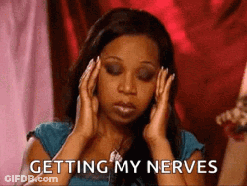 Stressed Woman Holding Head GIF