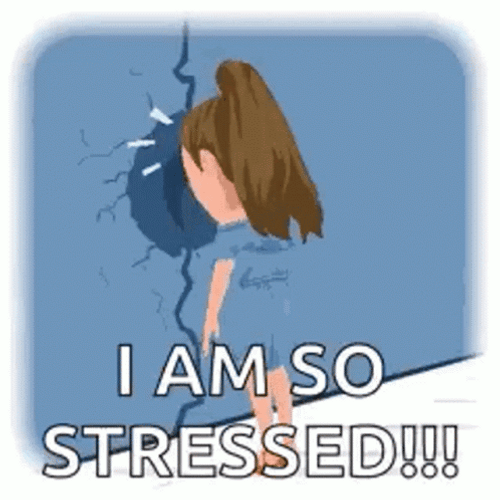 Stressing Bumping Head Onto Wall GIF