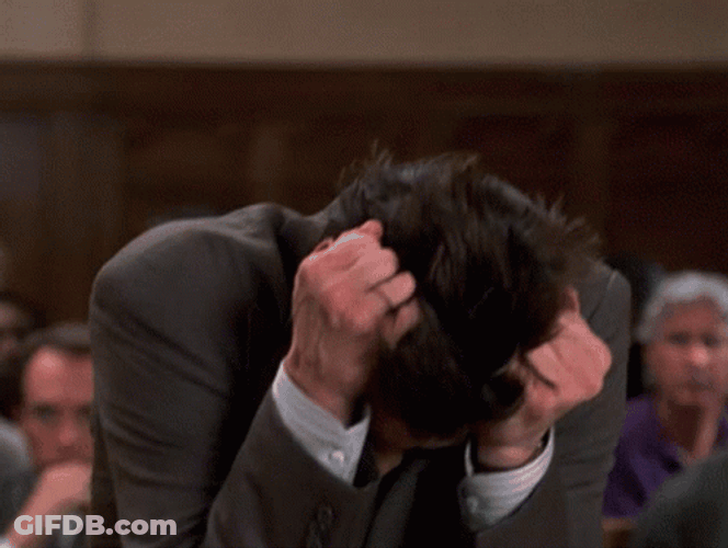 Stressing Jim Carrey In Court GIF