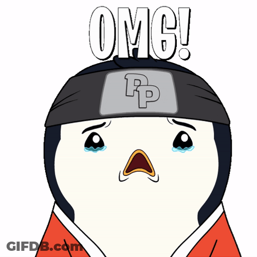 Stressing Penguin In Circles GIF