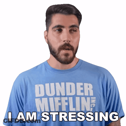 Stressing Rudy Ayoub GIF