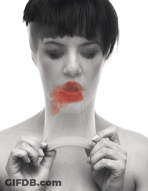 Stretching Face Mask GIF