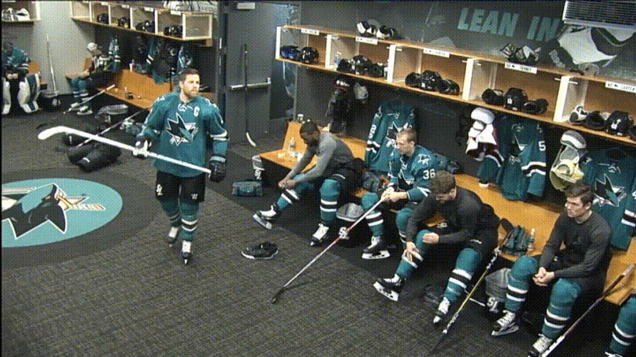 Stretching Knees Hockey GIF