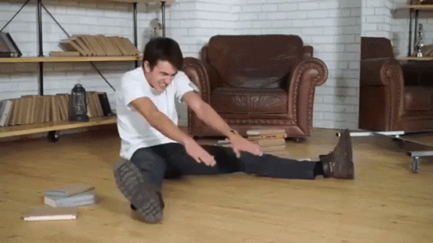 Stretching Split Forward Bend GIF