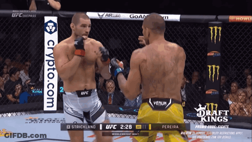 Strickland Vs Pereira Boxing Match GIF