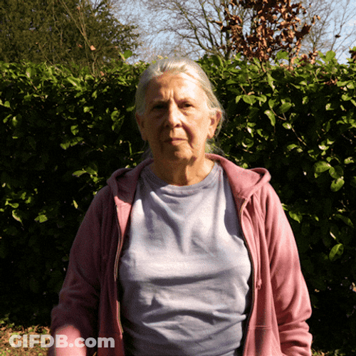Strict Granny Waving Finger GIF