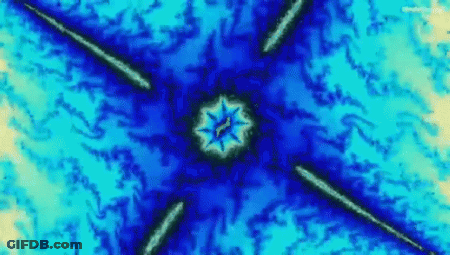 Striking Blue Fractal GIF