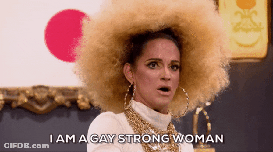 String Woamn RuCo's Empire Drag Race GIF