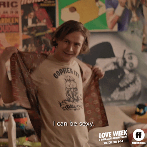 Strip Tease Love Simon GIF