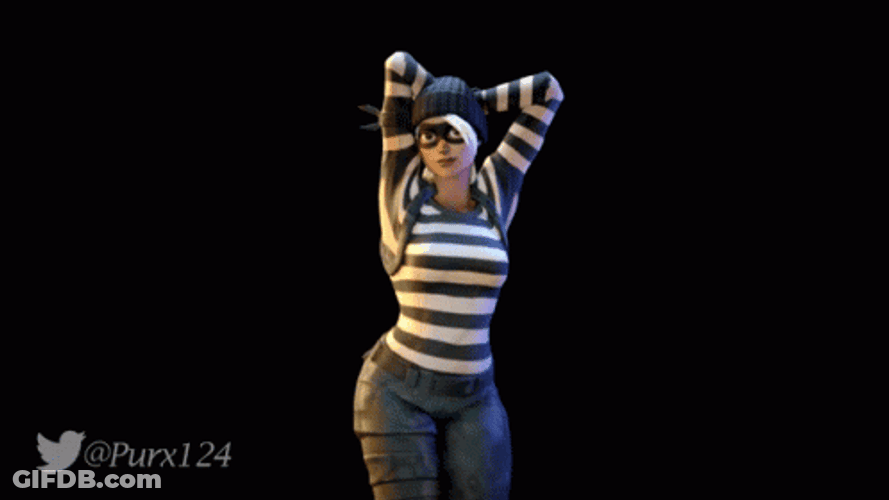Striped Girl Fortnite Zero Two Dance GIF
