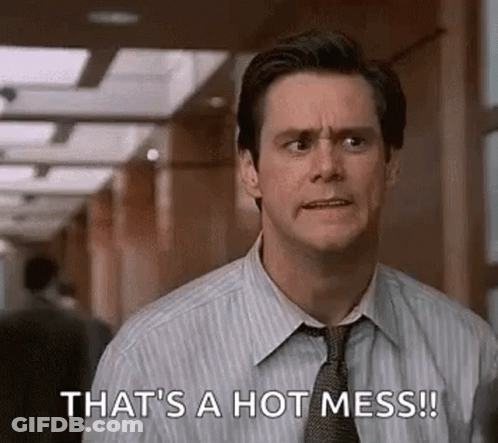 Striped Shirt Tie Man Saying That's Hot Mess GIF