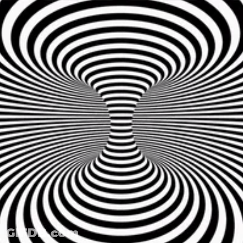 Stripes Spiral Hypnosis Black And White GIF