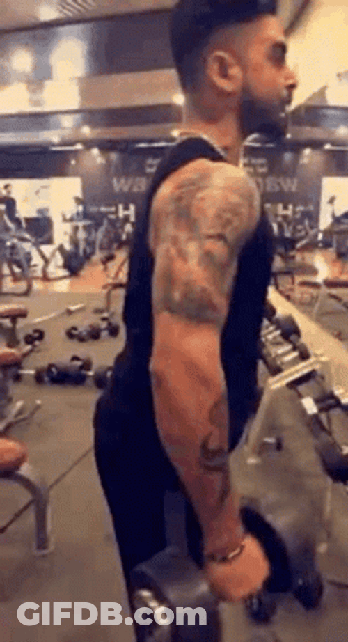 Striving To Do Hammer Curls GIF