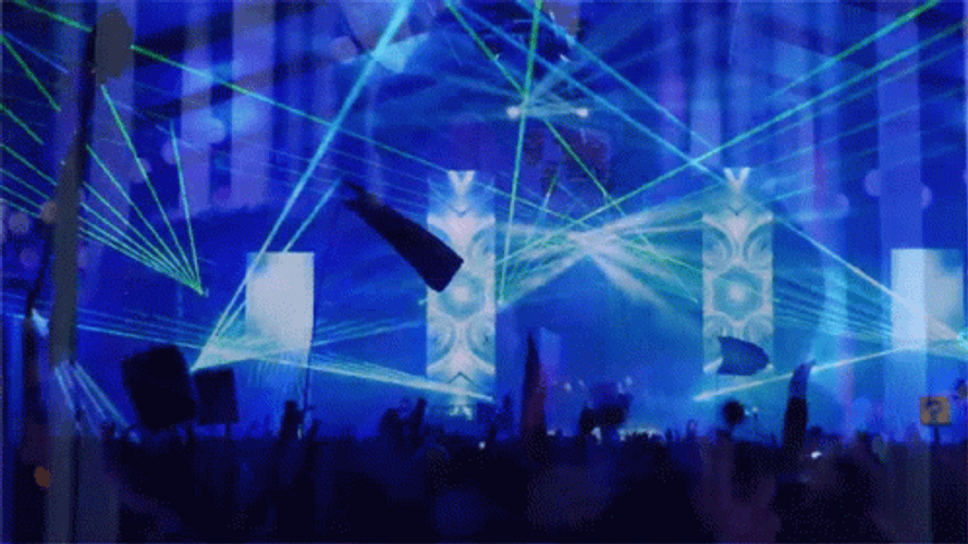 Strobe Light Neon Blue And Green GIF