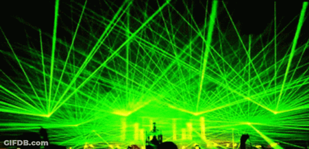 Strobe Light Neon Green Concert GIF