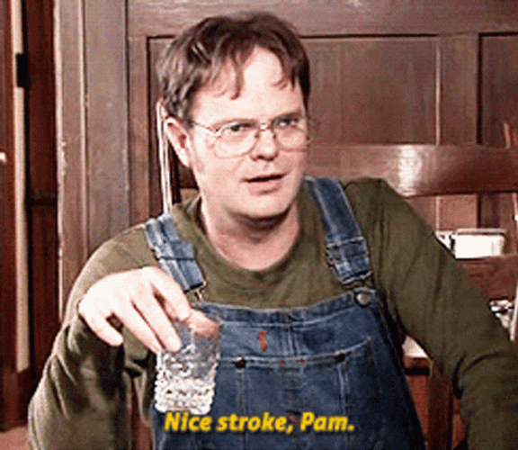Stroke The Office Dwight Schrute GIF