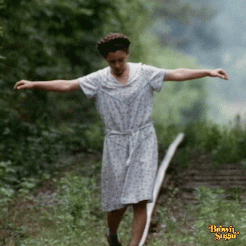 Strolling On Train Tracks Balance Beam GIF