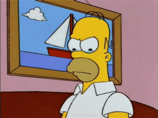 Strong Homer Simpson Sad Crying Wiping His Tears GIF