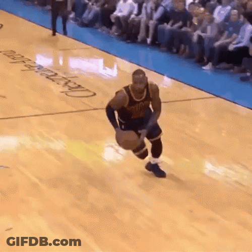 Strong Lebron Missing Dunk GIF