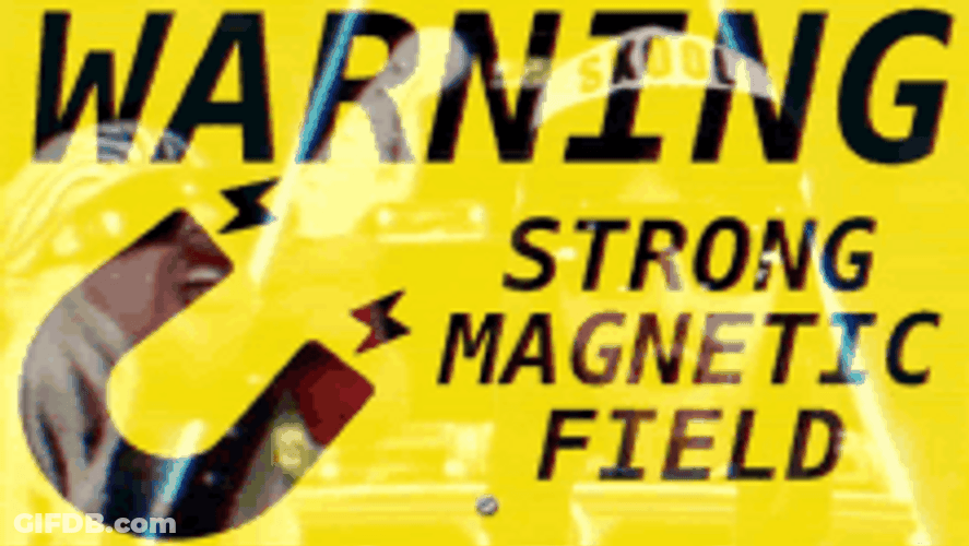 Strong Magnet Field Warning Text GIF