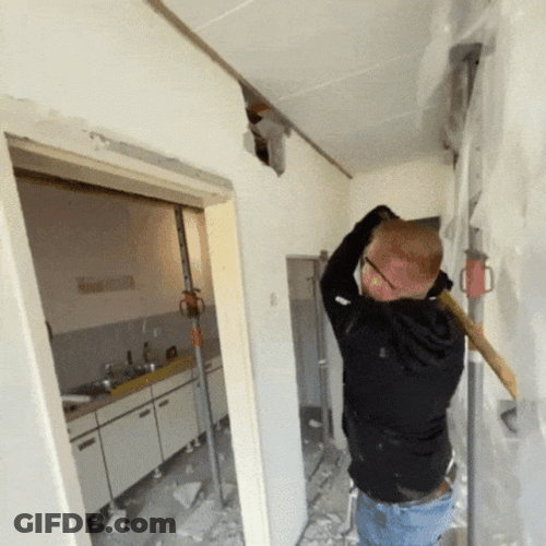 Strong Wall Hammer Time GIF