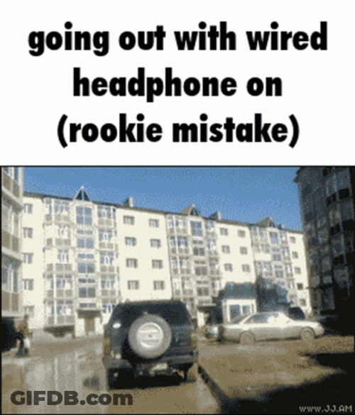 Structure Implosion Going Out With Wired Headphones On GIF