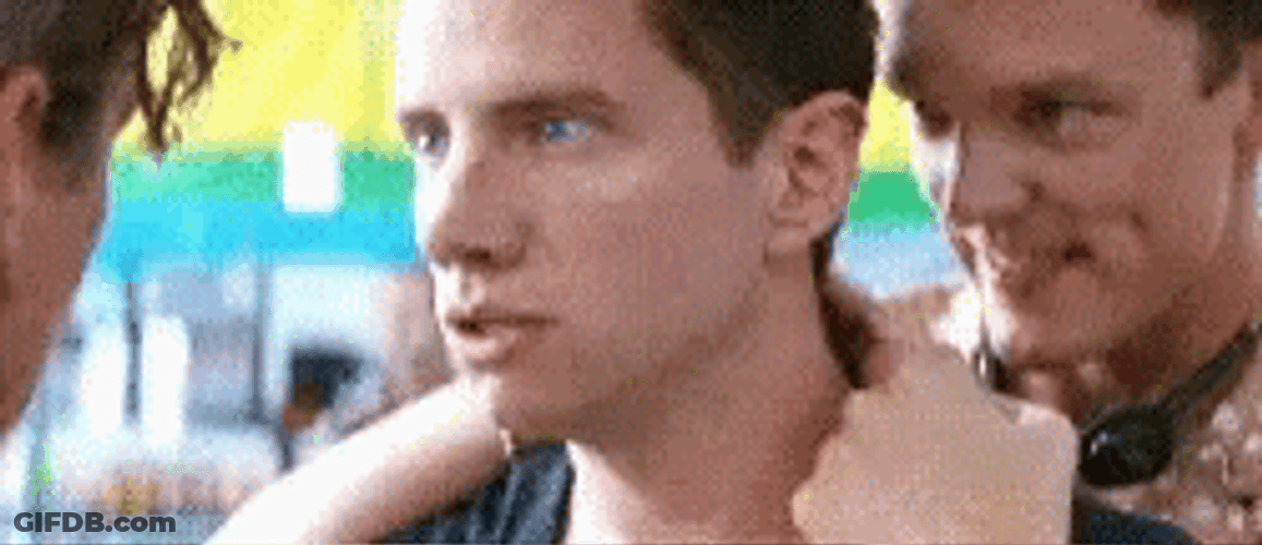 Stu Macher Faces Enemy GIF
