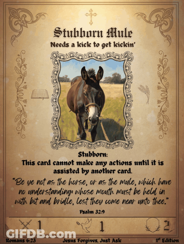 Stubborn Mule Needs A Kick To Get Kickin GIF