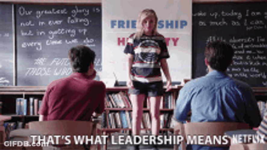 Student Explaining What Leadership Means GIF