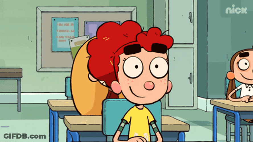 Student Raising Hand Animation GIF