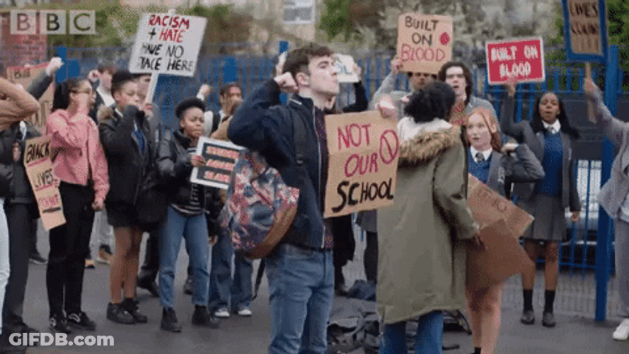 Student Riot Not Our School GIF