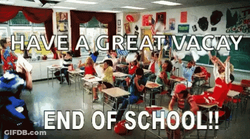 Students Celebrating End Of School GIF
