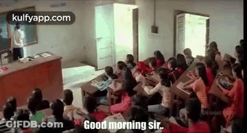 Students In Classroom With Teacher GIF