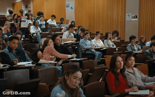 Students Sitting In Lecture Hall GIF